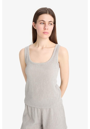 DeFacto Regular Fit 2'li Takım Bürümcük Atlet Şort F1487AX25SMGR266