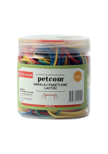 Ambalaj Paketleme Ve Para Lastiği / 80 Gr - Renkli Kapaklı Kutu Petcom