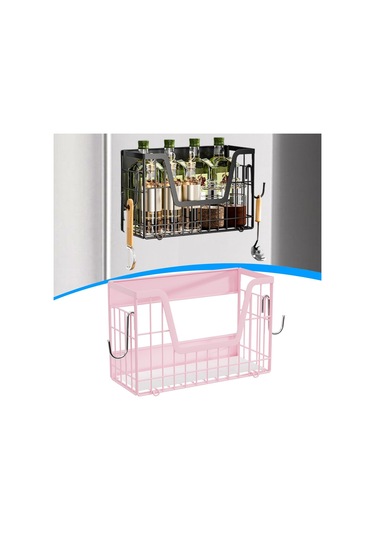 Suntek Buzdolabı Yan Rafı Manyetik Dolap Ev Eşyaları İçin Pembe