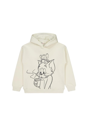 Tom And Jerry 10-13 Yaş Sweatshirt Ekru