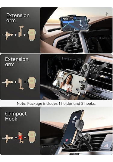 Cbtx Global A034 9. Nesil Plastik Araba Y-şekilli Taban Hava Çıkışı Klip Braketi Cep Telefonu Tutucu - Yeşil