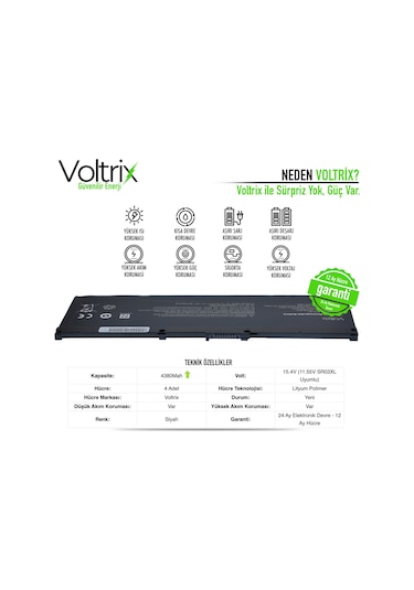 Hp Pavilion Gaming Laptop 15-cx0xxx Uyumlu Notebook Batarya - Pil 4380mah