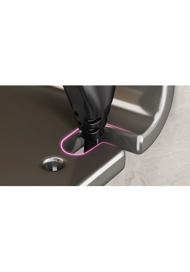 Lichen Saç Kurutma Makinesi Rafı, Punch Yok, Banyo Saç Kurutma Siyah