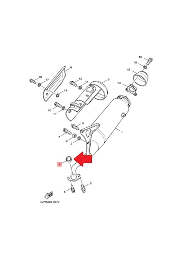 Yamaha Bws 100 Or.  Egzoz Contası 3Nt-E4613-01