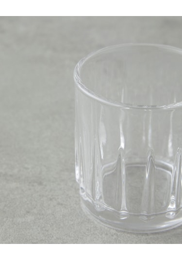 English Home Linear Cam 6'lı Kahve Yanı Bardak 90 Ml Şeffaf Şeffaf