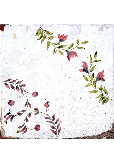 Çiçekli Desenler Doğal Taş Bardak Altlığı 4'lü Set - Natural Stone Coasters-174252 Çok Renkli