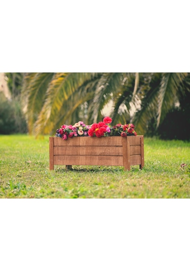 Mandu 64 x 23 CM Dekoratif Ahşap Saksı