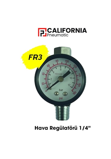 California Pneumatic 1/4" FR3 12 Bar -180PSİ Hava Regülatörü