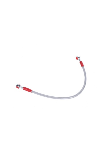 Yaozixa Motosiklet Fren Hortumu 45cm Gri - Dayanıklı Çelik Örgü, Alüminyum Konnektör, Evrensel Uyum, Kolay Kurulum