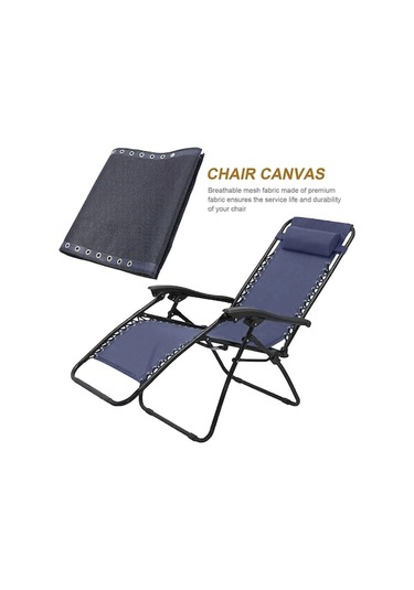 Bloomnest Kamp Açık Hava Sandalyeleri Koltuk Değiştirme Tuval, Plaj Kumaşı, Katlanır Şezlong Aksesuar, Tamir Yedek, Siyah Siyah