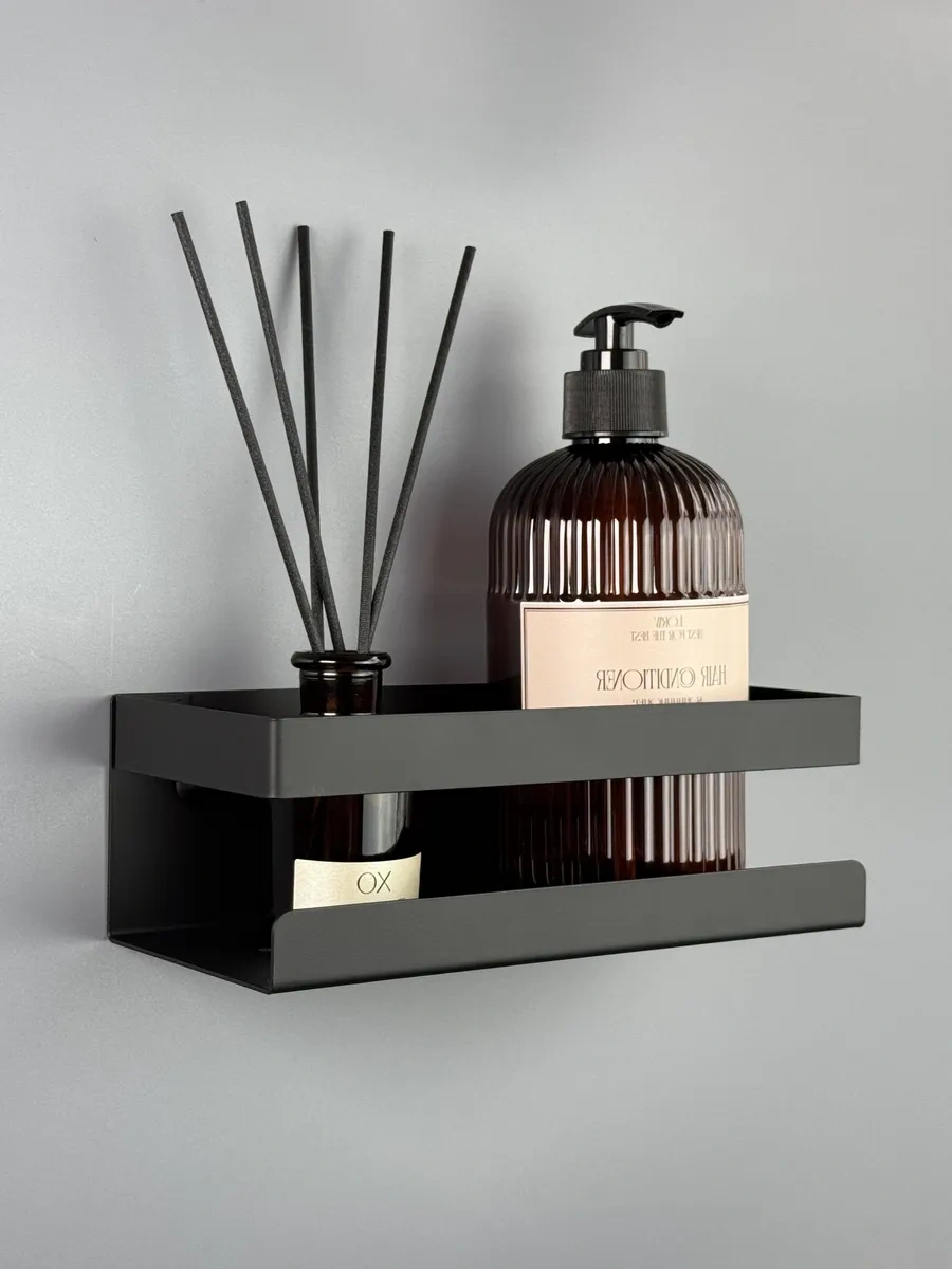 Osmos Inzınırıng Delme Gerektirmeyen Banyo Rafı 330847389 Siyah