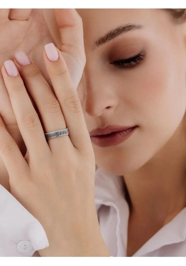 Lepta "tüm Geçen Şeyler Ve Bunun Da Geçeceği" Gümüş Yüzük Solomon 146149587 Gri