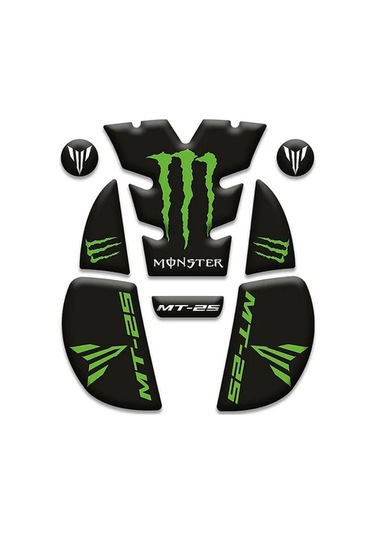 Wolf Tank Pad Siyah-yeşil Yamaha Mt-25 2020-2023
