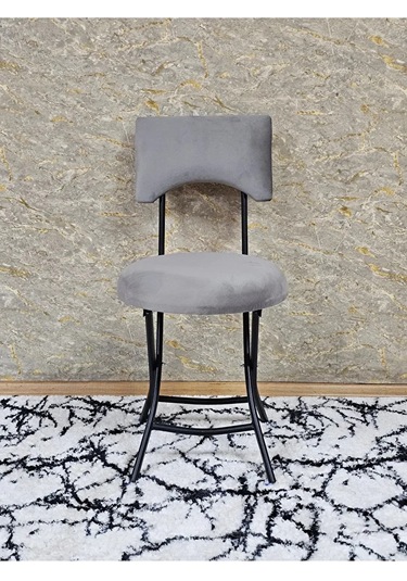 Siyah Boyalı Katlanır Tabure - Kamp Sandalyesi - Sandalye - Mutfa Çok Renki