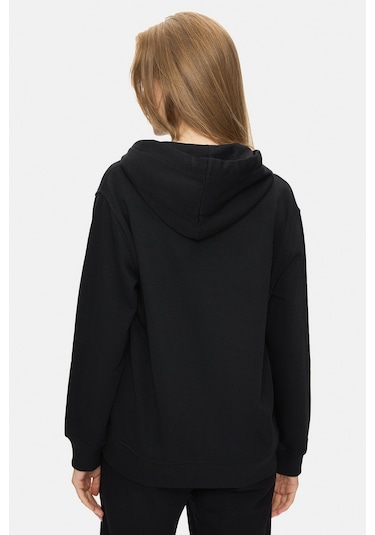 Ucla Vıvıana Siyah Kapüşonlu Baskılı Fermuarlı Standard Fit Kadın Sweatshirt Siyah