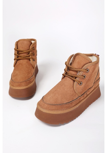 Silvana Kadın Bağcıklı Ugg A010-h61 Taba