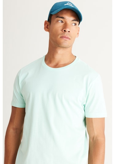 Ac&Co / Altınyıldız Classics Slim Fit Bisiklet Yaka Kısa Kol Pamuklu Erkek Tişört Mint Yeşili Mint Ac&Co / Altınyıldız Classics Slim Fit Bisiklet Yaka Kısa Kol Pamuklu Erkek Tişört Mint Yeşili Mint