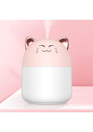 Renkli Ortam Işığı İle Masaüstü Nemlendirici 250 ML Kapasiteli Aroma Difüzör Ev Aromaterapi Nemlendiriciler Difüzörler Yatak Odası Beyaz