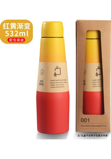 Termos Çelik Matara - 500ml Paslanmaz 304 Çelik Vakumlu Isı Koruma, Bpa İçermez - Spor, Seyahat Ve Okul İçin Şık Ve Kapaklı Su Şişesi Çin Kırmızısı