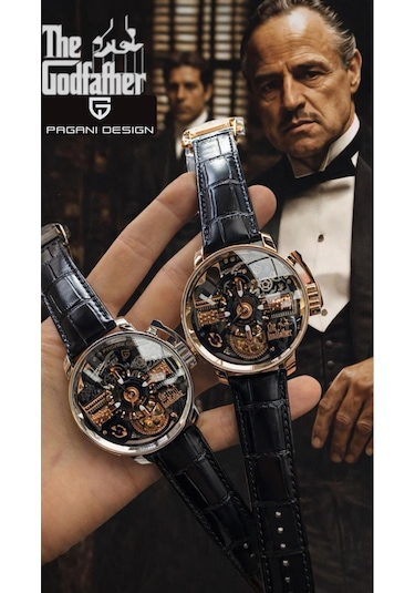 Pagani Design Jacob & Co Opera Godfather Temalı Otomatik Mekanik Lüks Erkek Kol Saati Rose Gold Diğer