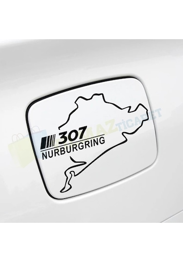 307 Engine Sticker Peugeot 307 Nürburgring Oto Sticker Depo Kapağı Yapıştırma Etiket 15 X ...