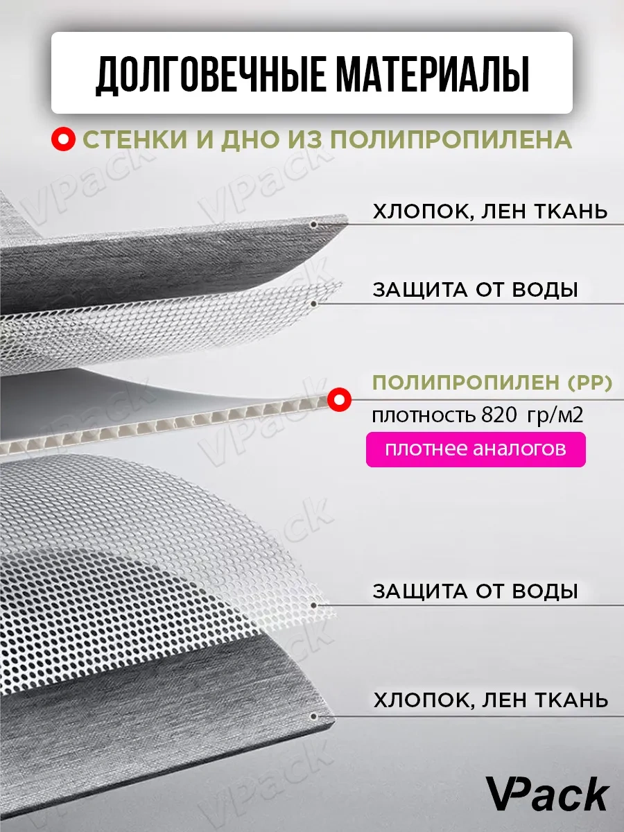 Vpack Büyük 3'lü Eşya Saklama Organizatörü 400721444 Beyaz