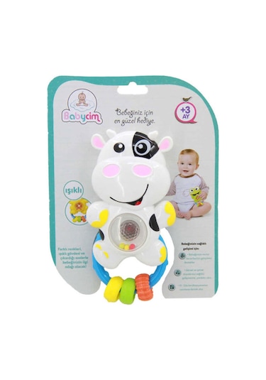 Birlik Babycim Inek Sesli Pilli Çıngırak Wd-3661C Çok Renkli