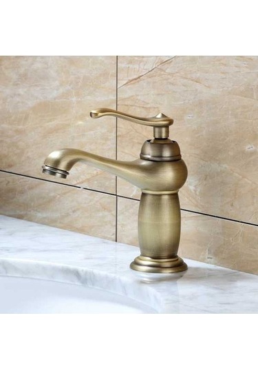 Bosphorusboutique02 Lebıhmurah Bf23 Eıtgzwas Banyo Havzası Antik Pirinç Mikser Katı Bakır Lüks Avrupa Tarzı Kahverengi Musluk 170mm Kahverengi