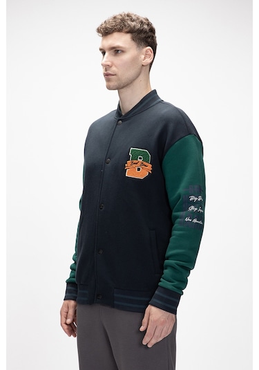 Bad Bear Erkek Polar Eleven Collage Jacket 25.02.15.007 Lacivert
