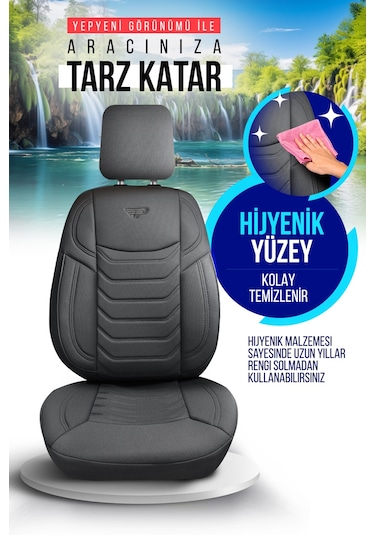 Füme - Füme Panda Manavgat Serısı Lakos Kumaş Oto Koltuk Kılıfı - Tam Set