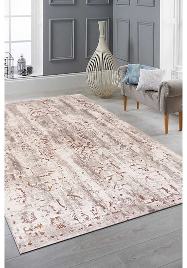 Paradise Krem Mavi Halı Yumuşak Oturma Odası Salon Çocuk Odası Mu Krem Mavi