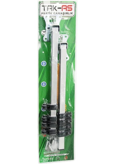 İpsan Tks-01 Duvara Monte Katlanır Makaralı Pratik Çamaşır Askısı 20 Beyaz