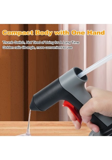 Besthome1 3.7v Li-poly Pilli Isıtıcı Macun Tabancası - 30 Saniye Hızlı Isınma, İki Katlı Isıya Dayanıklı, 7mm 20 Adet Macun Çub