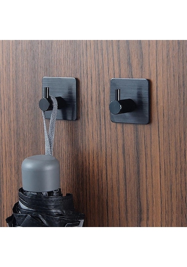 Ardini Kendinden Yapışkanlı Askılık Mat Siyah 01 Pakette 5 Adet Mat Siyah