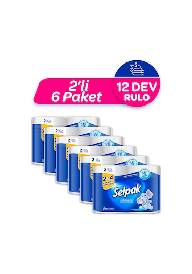 Selpak® Dev Rulo Kağıt Havlu 12'li