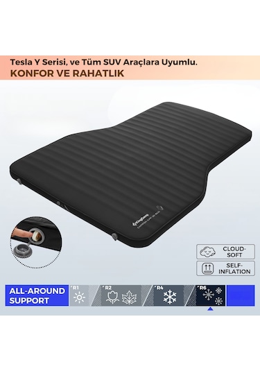 Kingcamp Camper Car 3d Duo Tesla Ve Suv Araçlara Uygun Şişme Mat Siyah