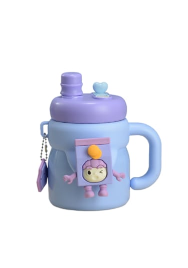 Çizgi Film Çocuk Çift İçki Termos Bardak161- Mavi