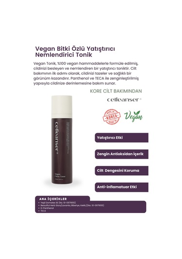 Celleanser Sivilce ve Gözenek Karşıtı Vegan Tonik 120 ML