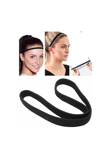 6 Ad Sporcu Saç Bandı Bant Erkek Saç Tokası Lastikli Toka Siyah