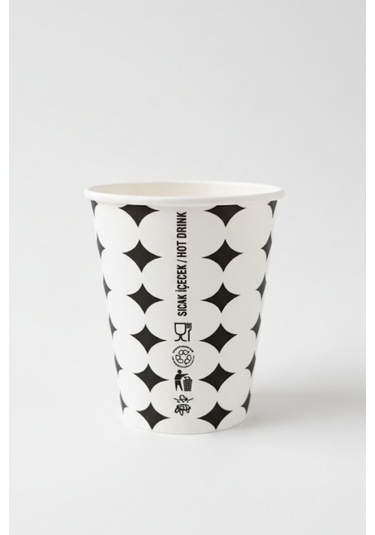 Yıldızlı Karton Bardak 500 Adet 8 Oz - 240 Ml 500