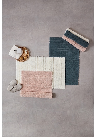 Doquhome Pera Banyo Paspası Krem 60x100cm Krem