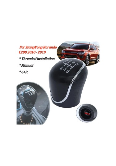 Yifomall Modern Ix35 Ve Çift Ejder Korando C200 İçin M10 Dişli Vites Topu - 6sp+mt Manuel Şanzıman Uyumlu Siyah