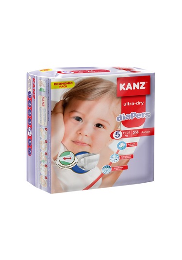 Kanz Ultra-Dry Diapers Bebek Bezi 5 Numara Junior Ekonomik Paket 24 Adet
