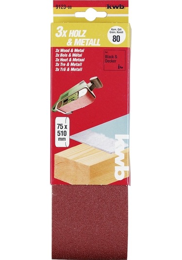 Kwb Tank Zımpara Kağıdı 75x510 40 Kum 3 Adet 49912304