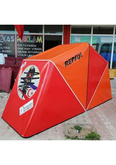 Portatif Motosiklet Garajı Branda Yanmaz Özellikli