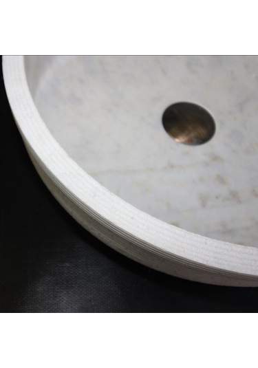 Afyon Beyaz Dışı Taramalı Yuvarlak Lavabo