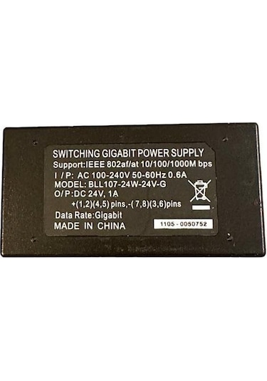 24 Volt Poe Adaptör 24 Volt Gigabit Poe Adaptör 1000m Poe Enjektör