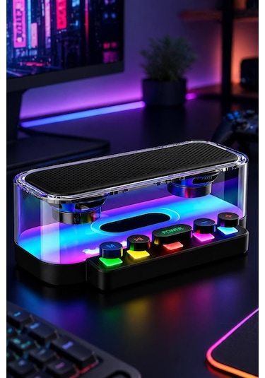 Jrl Z6 Rgb Işıklı Kablosuz Bluetooth Hoparlör - Mekanik Klavye Tuşlu, Speaker