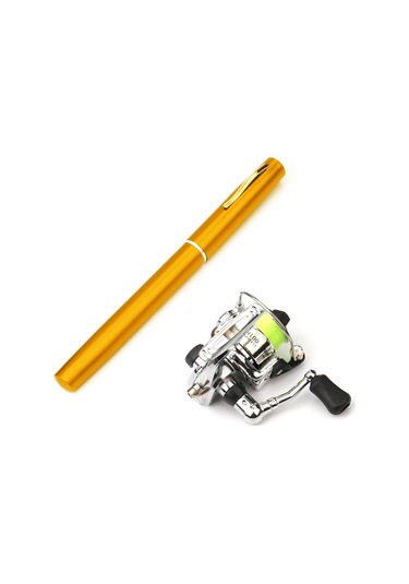 Geeroyoo Altın 1 Metre Cam Çelik Fiber Olta Seti - Mini İçindekilerli, 4.3:1 Dişli Oranı, Hafif Ve Dayanıklı, Tuzlu/suzluk Suyu Uygun