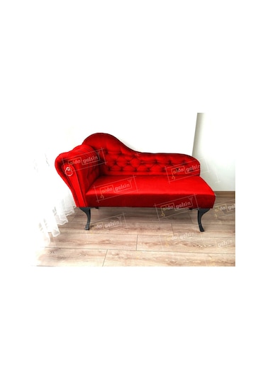 Modern Köşe Koltuğu Josefin Puf Bench Kırmızı